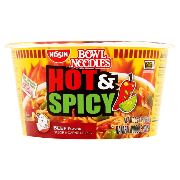 12 Pack Nissin Bowl Noodles Hot Spicy Beef Flavor Ramen Noodle Soup 328 Oz - Walmartcom 12 Pack Nissin Bowl Noodles Hot Spicy Beef Flavor Ramen Noodle Soup 328 Oz - Walmartcom