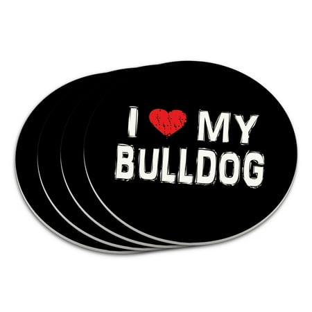 

I Love My Bulldog Stylish Coaster Set
