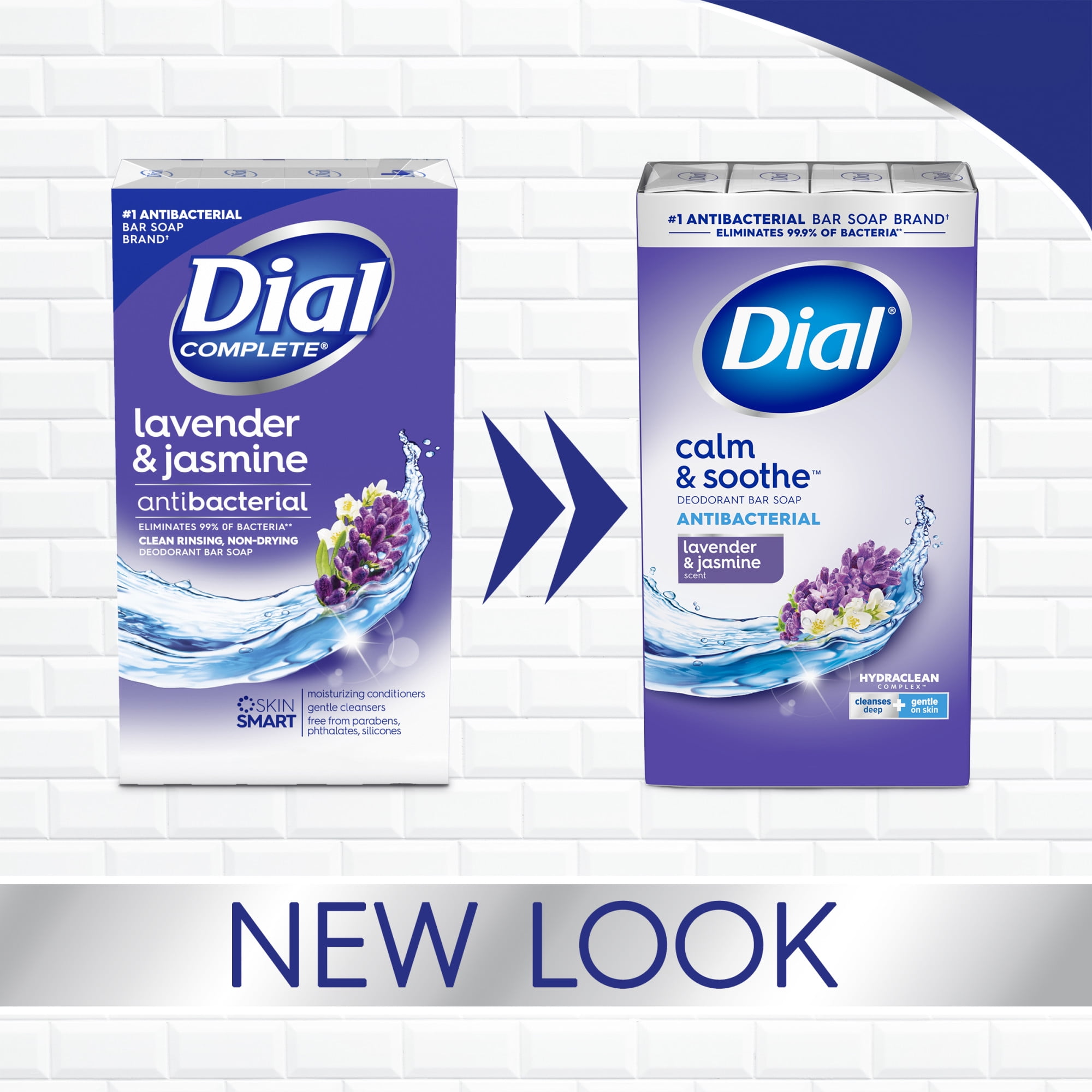 Buy Dial Antibacterial Bar Soap, Calm & Soothe, Lavender & Jasmine