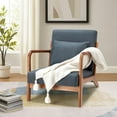 thumbnail image 6 of Aecojoy Accent Chair for Living Room Mid Century Modern Fabric Arm Chair in Blue for Bedroom, 6 of 7