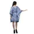 thumbnail image 4 of Moomaya Women's Short Tassel Kaftan Casual Swimwear Swimsuit Cover Up Short Beach Caftan Dress, 4 of 7