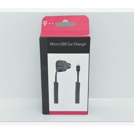 New OEM T-Mobile 3.4A Black Micro USB Car Charger