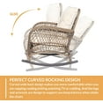 thumbnail image 6 of W WARMHOL 7 Pieces Outdoor Wicker Patio Furniture Set, All Weather Patio Conversation Cushioned Sectional Sofa Set with Glider Loveseat/2 Rocking Chairs/2 Rocking Glider/2 Glass Coffee Table, 6 of 7