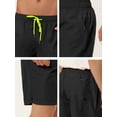 thumbnail image 6 of NOMADIC NOOK Men's Solid Color Drawstring Mesh Lining Swimwear Beach Board Shorts 2 Pack, 6 of 6