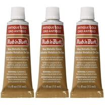 Amaco Rub 'N Buff Wax Metallic Finish, Antique Gold, 0.5-Fluid Ounce, 3 Pack