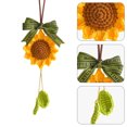 thumbnail image 4 of 1 Uds. Colgante para espejo retrovisor de coche colgante de girasol tejido a mano para decoración del hogar decoraciones colgantes para coche, 4 of 6