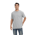 thumbnail image 3 of Zfeel ZF220 Heavyweight T-Shirt for Men, 6 oz. Ring-Spun Cotton, Print-Ready Tee, Athletic Gray, S, 3 of 5