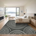 thumbnail image 3 of ODIKA 3'x5' Machine Washable Non-Slip Area Rug, Geometric Gray High Traffic Rug, Gray, 992196, 3 of 7