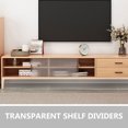 thumbnail image 2 of 6PCS Non-magnetic Plastic Shelf Dividers Clear Supermarket Shelf Divider Shelf Separators, 2 of 8