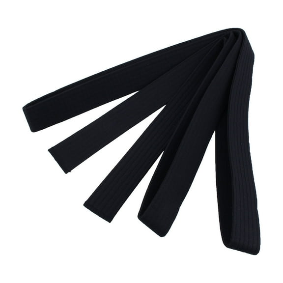 Martial Arts Karate Taekwondo Cotton Blend Sporty Band Belt Black 2.8M Length