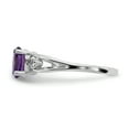 thumbnail image 4 of Primal Gold 14 Karat White Gold 7x5mm Oval Amethyst and AA Diamond Ring, 4 of 7
