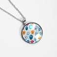 thumbnail image 4 of Bowling Elegant Glass Circular Pendant Women's Necklace, 4 of 5