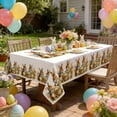 thumbnail image 4 of shyuyusa 39.4x59.1 Inch Easter Egg Pattern Tablecloth Festive Dustproof Cover for Home Dining Table and Holiday Decoration, 4 of 6