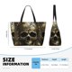 thumbnail image 4 of Easygdp Vintage Gold Leaf Skull Bolsa de Viaje de Playa de Gran Capacidad, Bolsa Tote Perfecta para la Playa, Escapadas de Fin de Semana y Viajes, 4 of 7