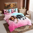 thumbnail image 2 of Erosebridal Galloping Horse Twin Bedding Sets, Pink Cherry Blossoms Bedding Comforter Set, 2 of 6