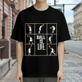 thumbnail image 3 of Black T Shirts for Men, Basketball Players, Ball Is Life Graphic 2 Mens Graphic Tees, 24827582,XXL, 3 of 8