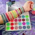 thumbnail image 3 of Paleta de sombras de ojos de 24 colores, paleta de maquillaje de sombras de ojos con brillo mate - Sombra de ojos en polvo sedoso de larga duración y alto pigmento kaili Sencillez, 3 of 5
