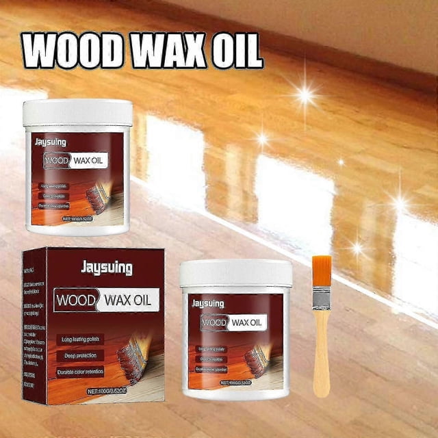 Jaysuing floor wood cleaner wooden floor cleaning care antiseptic wood furniture oil wood polish BF 100g 100g and brush