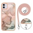 thumbnail image 4 of Feishell for iPhone 11 Case with Detachable Crossbody Strap, Fashion Marble Pattern Glossy Cover for Women Girls, Slim Fit Anti-Scratch Phone Case for iPhone 11,Rosegold, 4 of 7