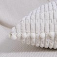 thumbnail image 1 of Paquete de 2 fundas de almohada decorativas bohemias color crema, 45 x 45 cm, con pompón para sofá cama o sala de estar, funda de cojín de pana suave, 45 x 45 cm, 1 of 3