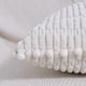 thumbnail image 3 of 2 paquetes de fundas de almohada decorativas color crema de 50,8 x 50,8 cm con pompones para sofá, cama, sala de estar, decoración del hogar estilo bohemio de granja, pana esponjosa y cuadrada., 3 of 5
