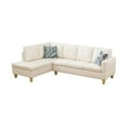 thumbnail image 2 of Star Home Living Corp Chris Faux Leather Left Facing Sectional White, 2 of 11