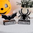 thumbnail image 3 of Fairnull Halloween Spider Bat Wooden Ornament Spooky Reusable Heavy Duty Wood Ghost Festival Desktop Decoration Party Supplies Gift, 3 of 10