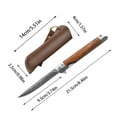 thumbnail image 3 of Navaja de Bolsillo de Damasco, Cuchillo de Supervivencia, Cuchillo Plegable con Mango de Sándalo, Cuchillo Plegable para Exteriores., 3 of 7