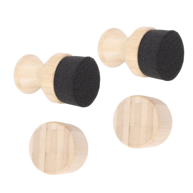 Oil Applicator Scrub Brush Set, Leakproof Holder Oil Wax Applicator Efficient 2 Pack for Utensil Care