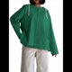 thumbnail image 1 of Camisetas de Larga Extragrandes para Mujer, Camisetas Básicas de Cuello Redondo, Tops de Otoño, Ropa Informal de Entrenamiento Y2K. Verde M, 1 of 9