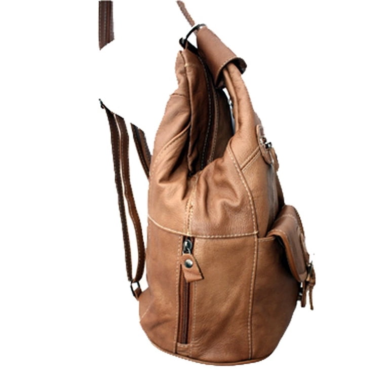 Womens Leather Convertible 7 Pocket Medium Size Tear Drop  display picture 2