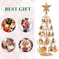 thumbnail image 1 of Mini árbol de Navidad Soporte de exhibición Artesanía Regalo Marco de hierro Bola de Navidad Decoración (Oro), 1 of 8