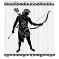 thumbnail image 3 of Ambesonne Retro Shower Curtain, Hellenic Bowman Eros, 69"Wx84"L, Black and White, 3 of 3
