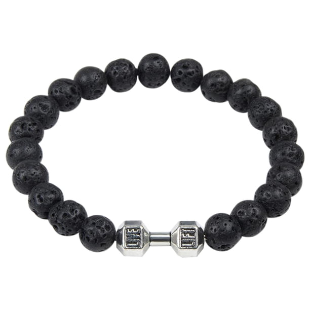 Pulsera de Piedra Ojo de Tigre Pulsera de Piedra de Lava Stress Yoga Beads Pulsera Ajustable Difusor de Aceite de Aromaterapia Pulsera de Lava para Hombre Mujer