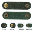thumbnail image 3 of Uxcell Leather Cord Organizer Cable Straps, 10Pcs 8x2cm Cable Leather Clamps USB Earphone Cord Management, Green, 3 of 6