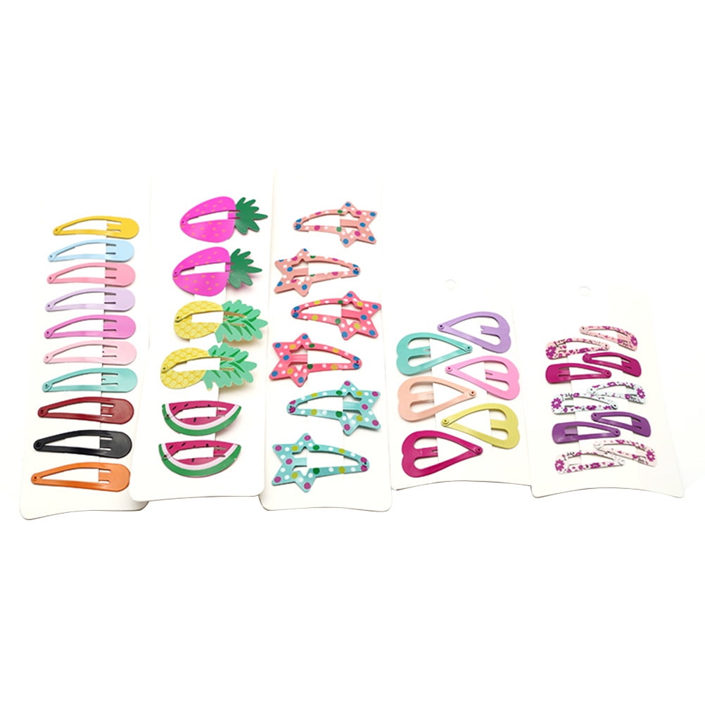38pcs Lovely Metal Snap Hair Clips Fruit Star Barrettes Hair Accessories for Babies Girls Toddlers Children Kids Teens (Mixed Colors) 38pcs Lovely Metal Snap Hair Clips Fruit Star Barrettes Hair Accessories for Babies Girls Toddlers Children Kids Teens (Mixed Colors)