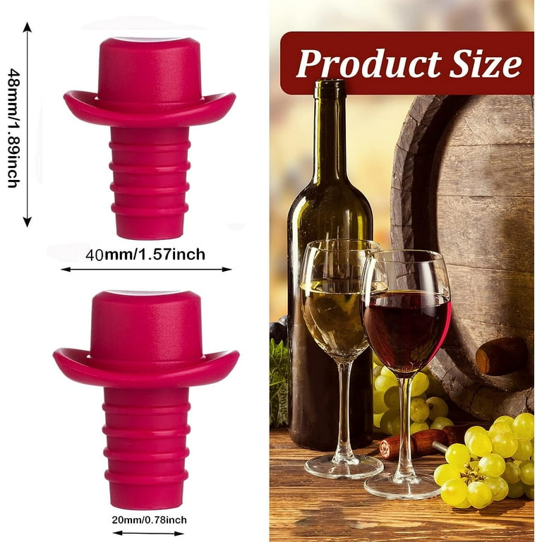 6PCS Wine Stoppers Reusable Silicone Wine Corks Glass Beverages