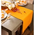 thumbnail image 6 of DII Solid Pumpkin Spice Heavyweight Fringed Table Runner, 6 of 8