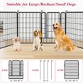 thumbnail image 4 of Jhsomdr Dog Playpen 14 Panels 40" Height Pet Dog Fence Metal Outdoor Dog Exercise Pen with Doors, 4 of 8
