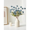 thumbnail image 6 of Silk Flowers Pompon Mum Artificial Flowers, 5pcs Fake Mini Chrysanthemums with Stems Bulk Faux Kiku Flower for Decoration Memorial DIY Wedding Bouquets Centerpieces Bridal Shower, Dusty Blue, 6 of 7