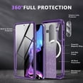 thumbnail image 3 of Casetego for Samsung Galaxy S24 Plus Case Glitter,Compatible with MagSafe[Built-in Screen Protector+Camera Lens Protector] Full Body Shockproof Protective Bling Phone Case,Purple, 3 of 7