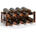 thumbnail image 1 of Wine Rack, 8 Bottles 2-Tier Free Standing Wine Racks, Wine Rack Countertop Holder Storage Shelf for Kitchen Cabinet Dining Room Bar (Brown), 1 of 8