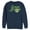 Navy Blue, variant on Men's Justice League Classic Arrow Logo Sweatshirt Navy Blue X Large