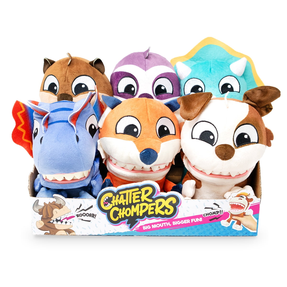 Chatter Chompers Dilophosaurus Plush 6.5", Interactive Collectible Toy, Funny Sound Effects, Ages 3+