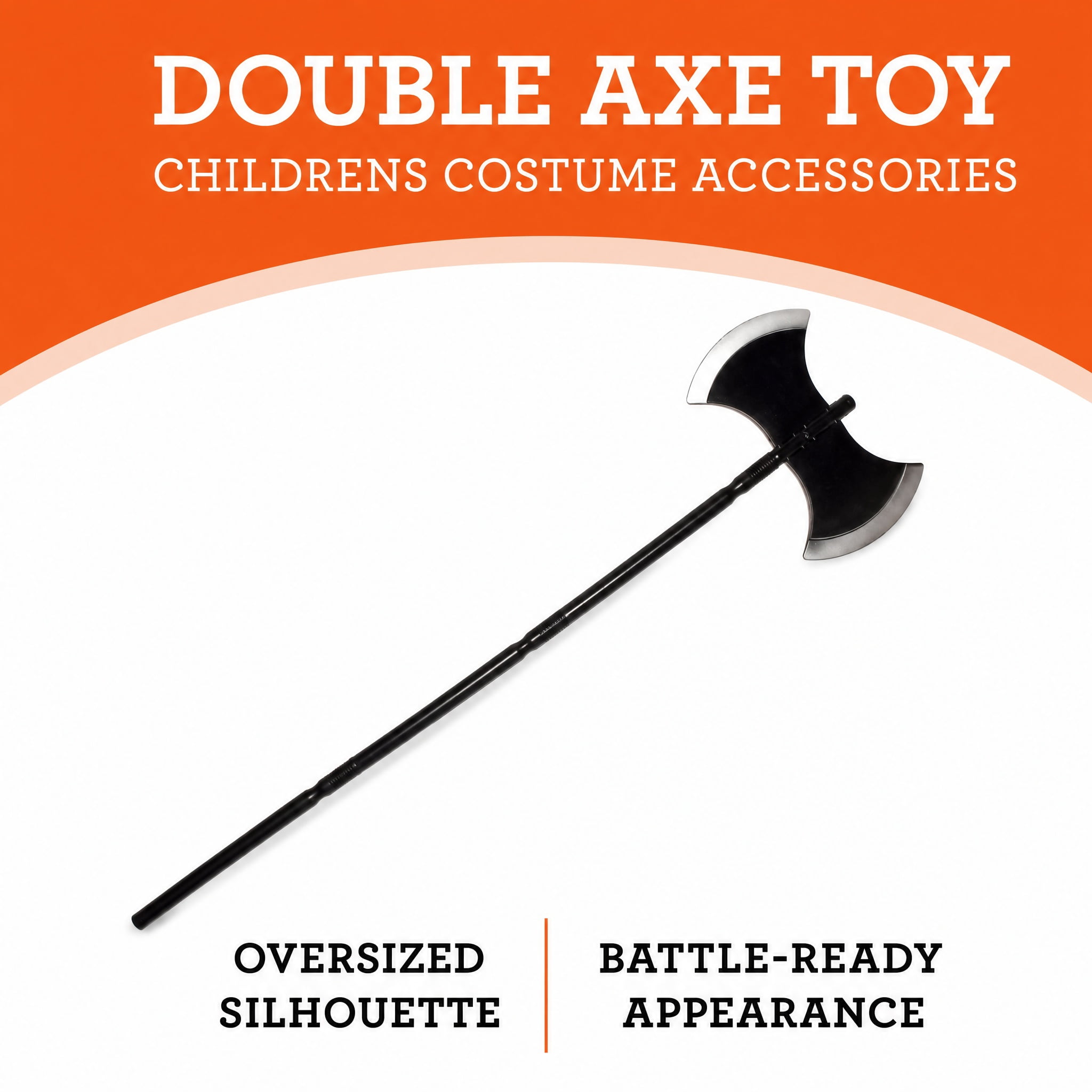Double Axe Toy Costume Accessory for Children, Black and Gray, Halloween by Way To Celebrate