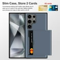 thumbnail image 3 of for Samsung Galaxy S24 Ultra Case with Screen Protector [Not-Yellowing] Samsung Galaxy S24 Ultra Phone Case Wallet Card Holder Shockproof Phone Case for Samsung S24 Ultra 6.8 inch Dark Blue, 3 of 14