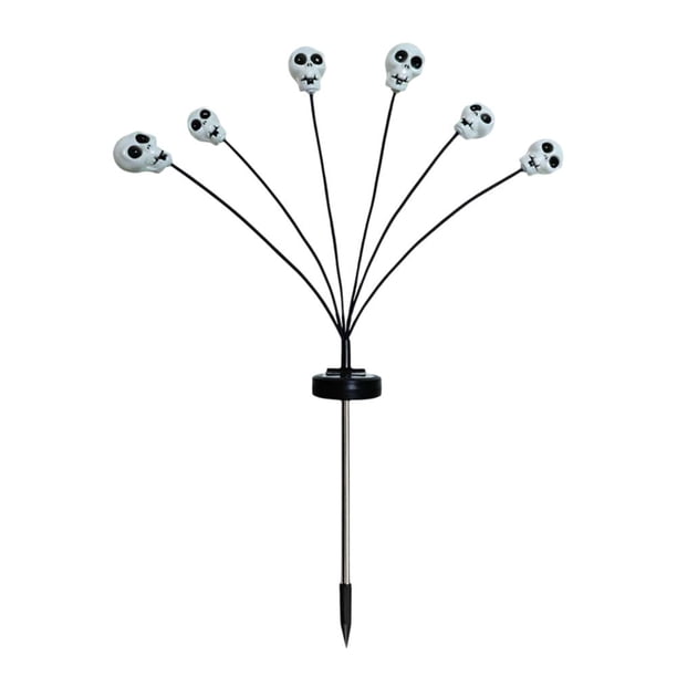 Luces de Halloween TQEHS para exteriores solares de calaveras aterradoras H3X6