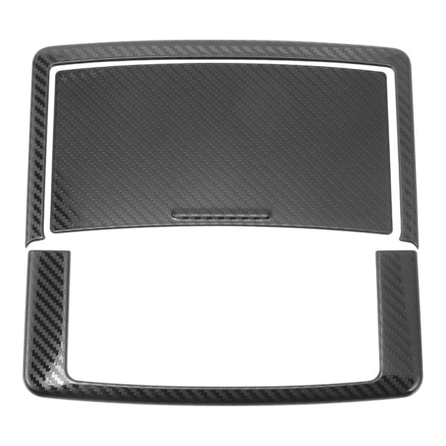 Bisel de recorte de faro Unique Bargains, bisel de faro, decoración de cubierta de faro para Nissan Rogue 2021-2024, negro de fibra de carbono, ABS, 1 juego, fila delantera