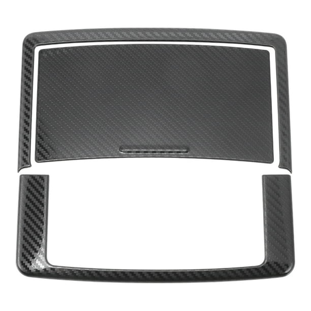 Bisel de recorte de faro Unique Bargains, bisel de faro, decoración de cubierta de faro para Nissan Rogue 2021-2024, negro de fibra de carbono, ABS, 1 juego, fila delantera