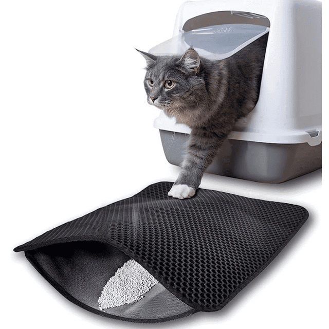 Alfombrilla para arena de gatos, caja de arena para gatos, alfombrilla con filtro de arena, antideslizante, resistente al desgaste y a los arañazos, alfombrilla para control de arena para gatos
